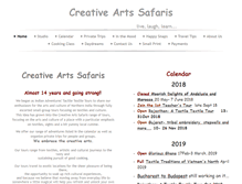 Tablet Screenshot of creative-arts-safaris.com